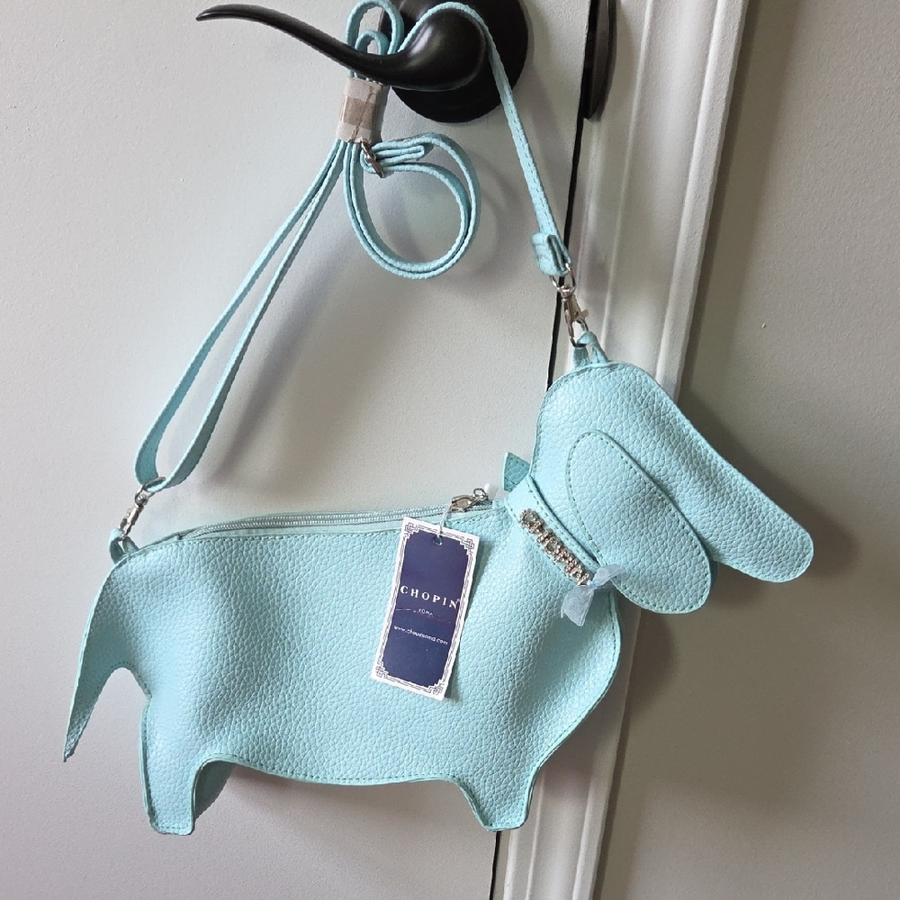 NWT Light Blue / Aqua Crossbody Bag by Chopin Roma